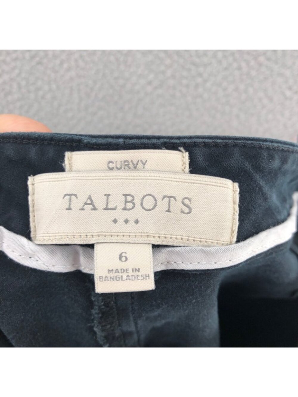 Talbots Pants Womens 6 Black Curvy Stretch Denim Zip Pockets Ankle Tapered Leg - Picture 5 of 11
